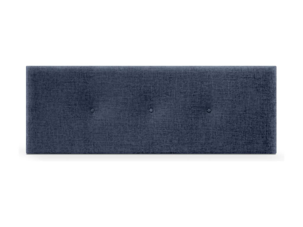 Meublori Natural Wool Headboard with Buttons 135x50cm for 120/135cm Beds - Blue