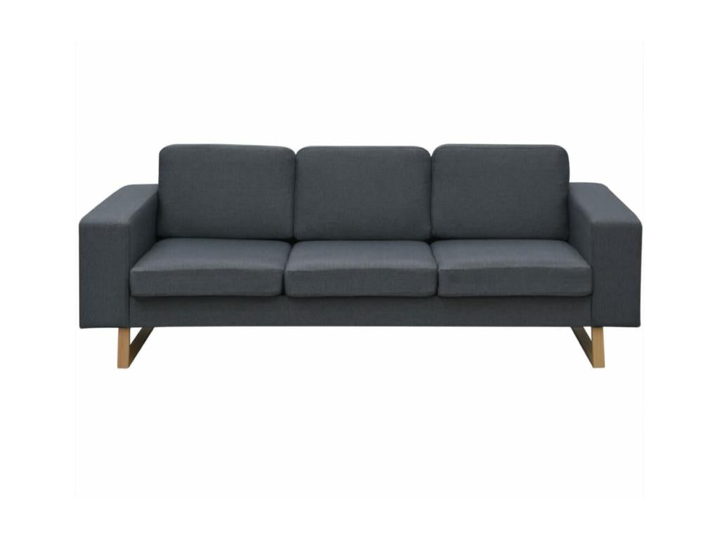 3-seater sofa in dark grey fabric