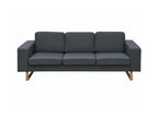 3-seater sofa in dark grey fabric