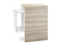 White and Oak Bedside Table (WxHxD) 60x63x36