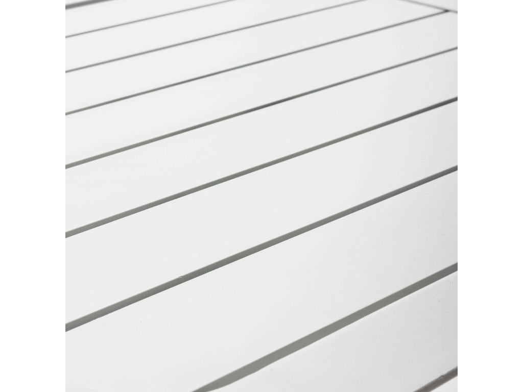 70x70 cm tilting patio table and 2 chairs, white