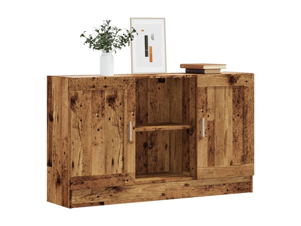 Reclaimed wood sideboard, 120x30.5x70 cm, engineered wood