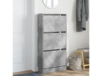 Concrete grey shoe cabinet 60x21x125.5 engineered wood