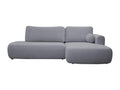 BROCARO right-hand corner sofa bed in textured grey fabric by Meublori