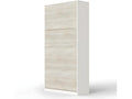 Wall-Mounted Murphy Bed 90x200cm Vertical Folding Bed Wall Bed Furniture White/Oak Furniture