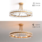 Elvira 8-Light Wagon Wheel Crystal Semi-Flush Mount