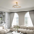 Elvira 8-Light Wagon Wheel Crystal Semi-Flush Mount