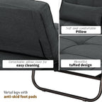 Convertible Sofa Bed Sleeper Sofa Chair Couch Folding Ottoman Recliner Chairs for Living Room