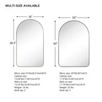 TEHOME Aristes Recessed Framed Medicine Cabinet with Mirror and Adjustable Shelves