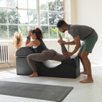 Avana Kami Convertible Chaise / Yoga & Massage - 2-In-1 Ottoman with Concealed Fold Out Yoga Lounge Chair, Microvelvet - N/A