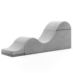 Avana Kami Convertible Chaise / Yoga & Massage - 2-In-1 Ottoman with Concealed Fold Out Yoga Lounge Chair, Microvelvet - N/A