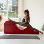 Avana Kami Convertible Chaise / Yoga & Massage - 2-In-1 Ottoman with Concealed Fold Out Yoga Lounge Chair, Microvelvet - N/A