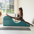 Avana Kami Convertible Chaise / Yoga & Massage - 2-In-1 Ottoman with Concealed Fold Out Yoga Lounge Chair, Microvelvet - N/A