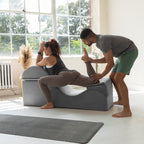 Avana Kami Convertible Chaise / Yoga & Massage - 2-In-1 Ottoman with Concealed Fold Out Yoga Lounge Chair, Microvelvet - N/A