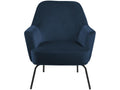 Meublori Armchair in blue velvet.