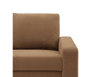 2-seater sofa with sleeper function, brown