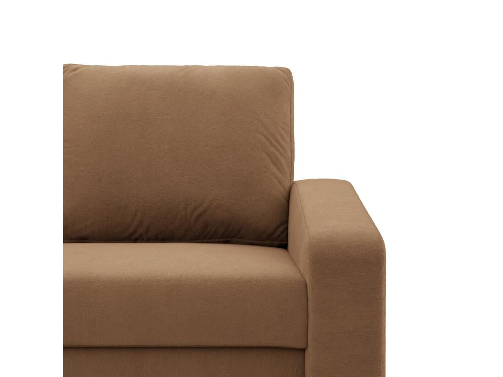 2-seater sofa with sleeper function, brown