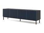 TV stand, furniture, 200x42x58 cm, black/royal blue