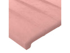 2-piece Pink Velvet Headboard Set, 90x5x78/88 cm