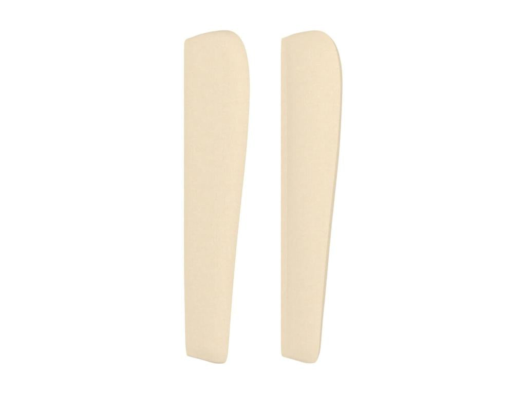 Headboard with wings, Cream, 203x23x118/128 cm, Fabric