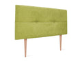 Meublori Aqualine Fabric Headboard with Buttons 90x105cm with Legs for 80/90cm Beds - Pistachio