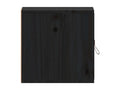 Black wall cabinet 31.5x30x30 cm Solid pine wood QHDD77056