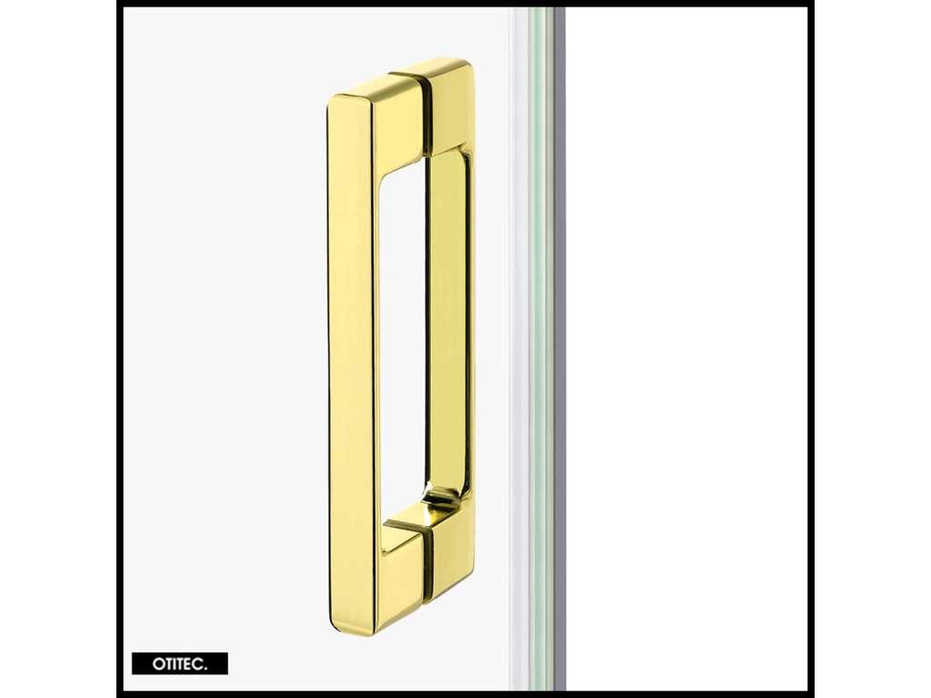 Sliding Shower Door with Side Panel - 70x100x200 - LIGHT GOLD - PREMIUM