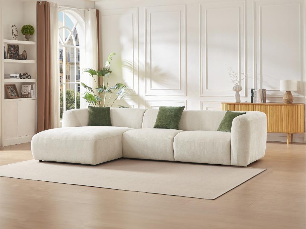 Left-hand corner sofa in beige fabric Laviecasa RXTA79052