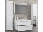 Meublori 5-piece bathroom vanity unit with sink and drawers, white - 80