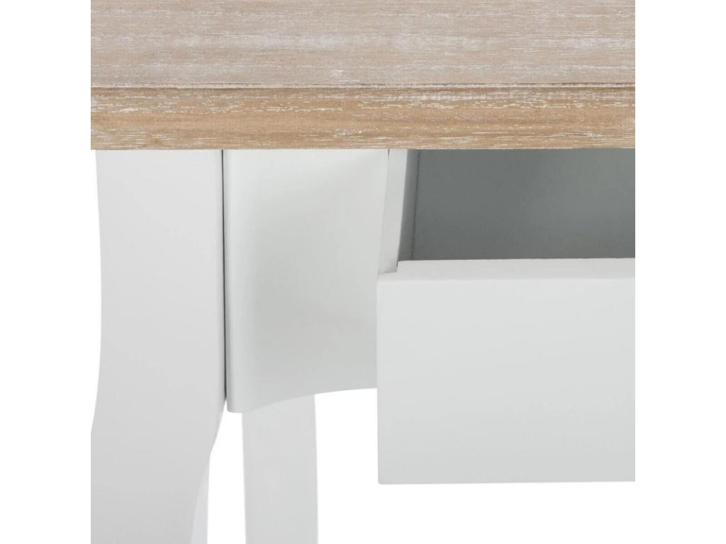 Meublori 2-Drawer Console Table, 86cm, Natural