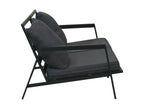 5-piece garden furniture set with cushions, dark grey aluminum, 2
