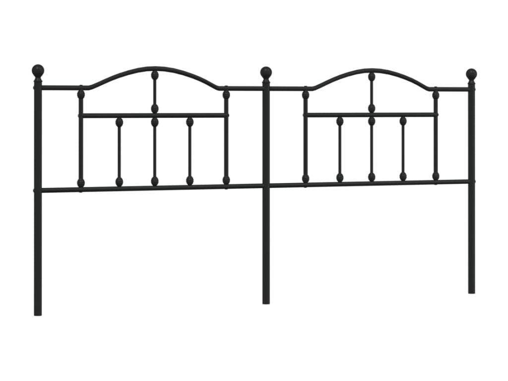 Black metal headboard 200 cm