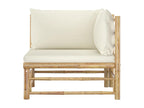 2-piece garden furniture set with cream-white cushions by Meublori