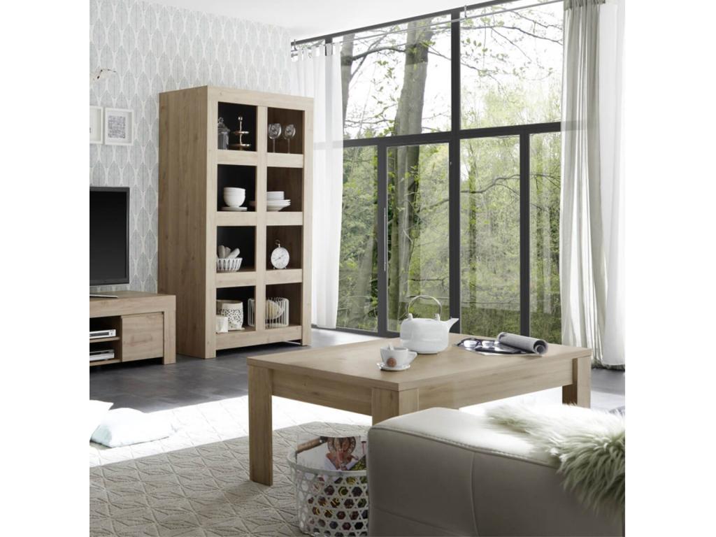 Laviecasa - Living Room Set Coffee Table TV Stand Shelf Wood Look Finish Laviecasa FJLV11926