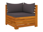 5-piece garden furniture set with cushions, solid wood furniture