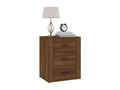 Bedside table, brown oak, 50x36x60 cm, engineered wood
