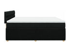 Meublori bed base with black mattress, 180x200 cm, fabric