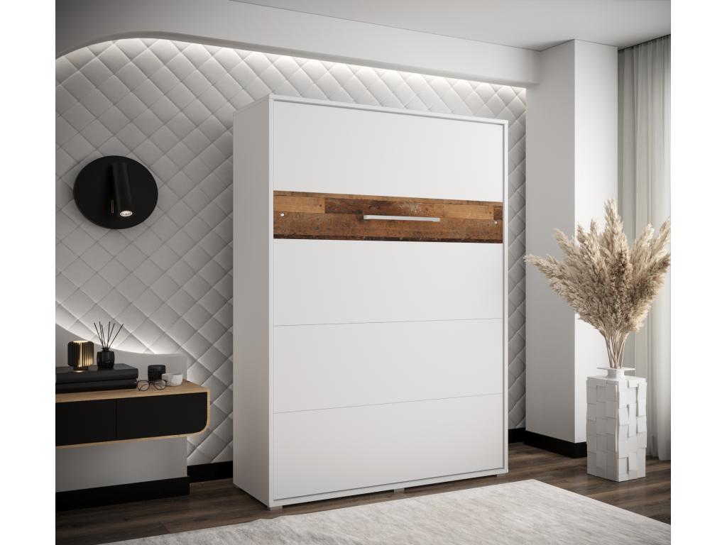 Home vertical wall bed 140x200 white old style