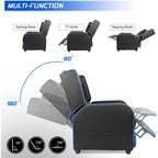 BOSSIN PU Leather Ergonomic Gaming Single Recliner Seating Sofa for Living Room