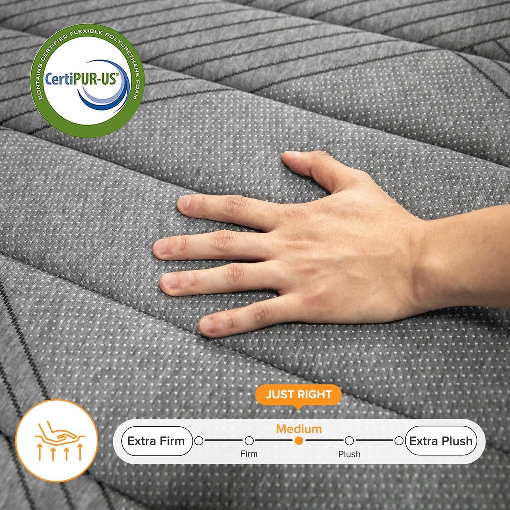 SweDrea 10 in. Medium Firm Gel-infused Memory Foam Hybrid Mattress Cooling and Breathable with CertiPUR-US, SGS and OEKO-TEX