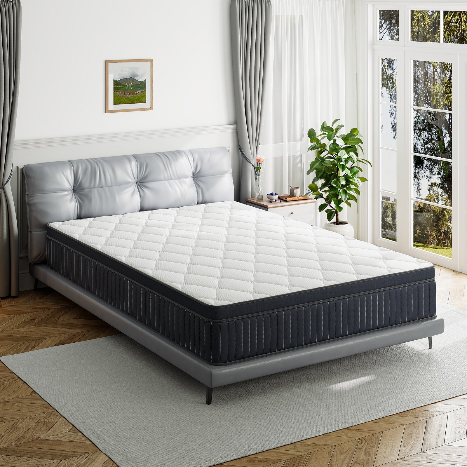 SweDrea 12in. Medium Pillow Top Gel Memory Foam Innerspring Hybrid Mattress with CertiPUR-US, SGS and OEKO-TEX Certified