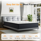 SweDrea 12in. Medium Pillow Top Gel Memory Foam Innerspring Hybrid Mattress with CertiPUR-US, SGS and OEKO-TEX Certified