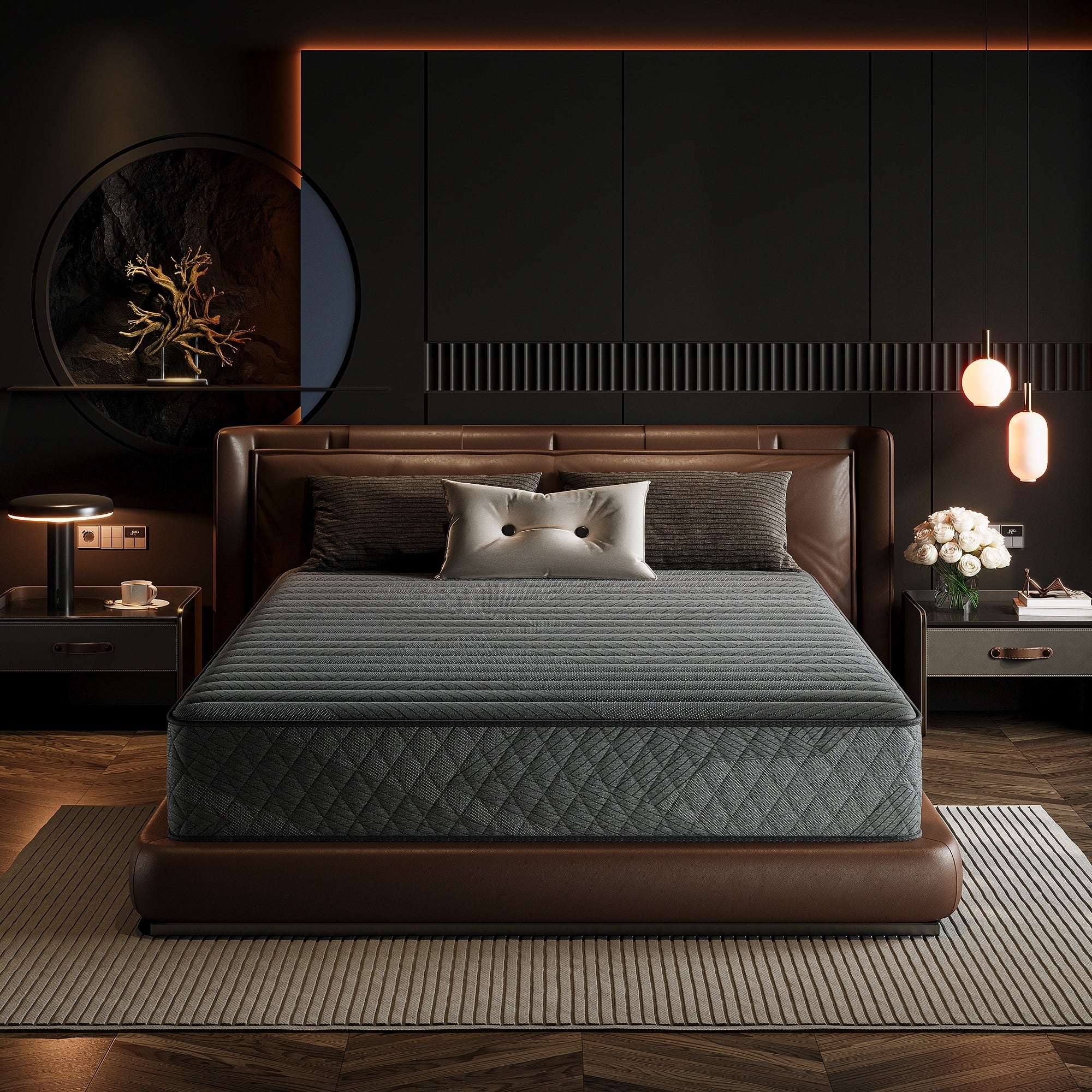 SweDrea 8/12 in. Medium Firm Gel-infused Memory Foam Hybrid Mattress Cooling and Breathable with CertiPUR-US, SGS and OEKO-TEX