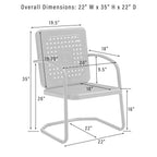 Crosley Bates 3Pc Outdoor Chair Set - 84 W x 22 D x 35 H
