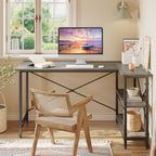 Small L Shaped Desk with Storage Shelves Corner Computer Desk
