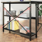 Small L Shaped Desk with Storage Shelves Corner Computer Desk