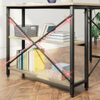 Small L Shaped Desk with Storage Shelves Corner Computer Desk