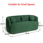 KINWELL Boucle Upholstered 2-Seats Loveseat with Pillows