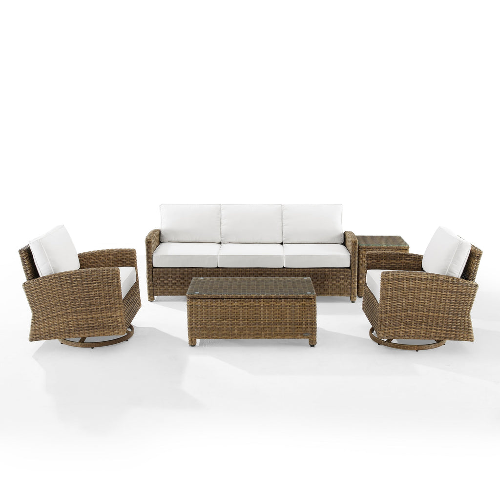 Crosley Bradenton 5Pc Swivel Rocker And Sofa Set