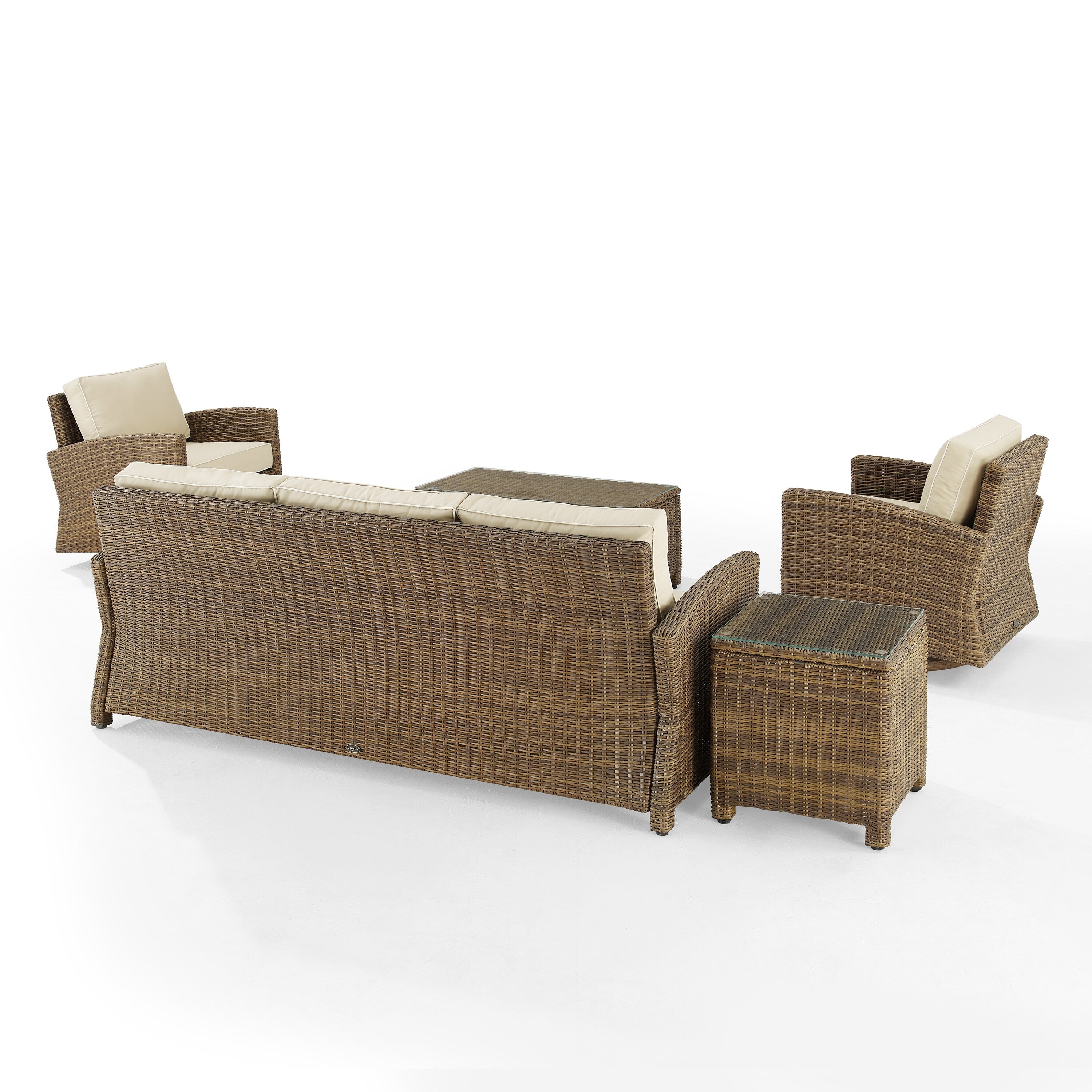 Crosley Bradenton 5Pc Swivel Rocker And Sofa Set